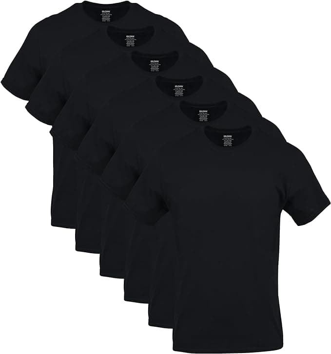 Gildan Men's Cotton Crew Neck T-Shirts 6-Pack