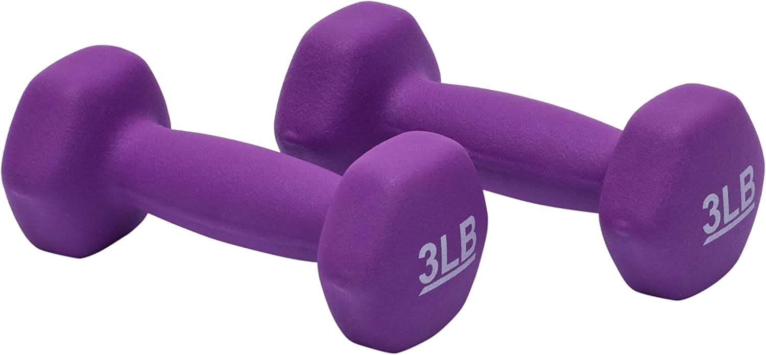 Amazon Basics Neoprene Workout Dumbbells 3 lb Pair